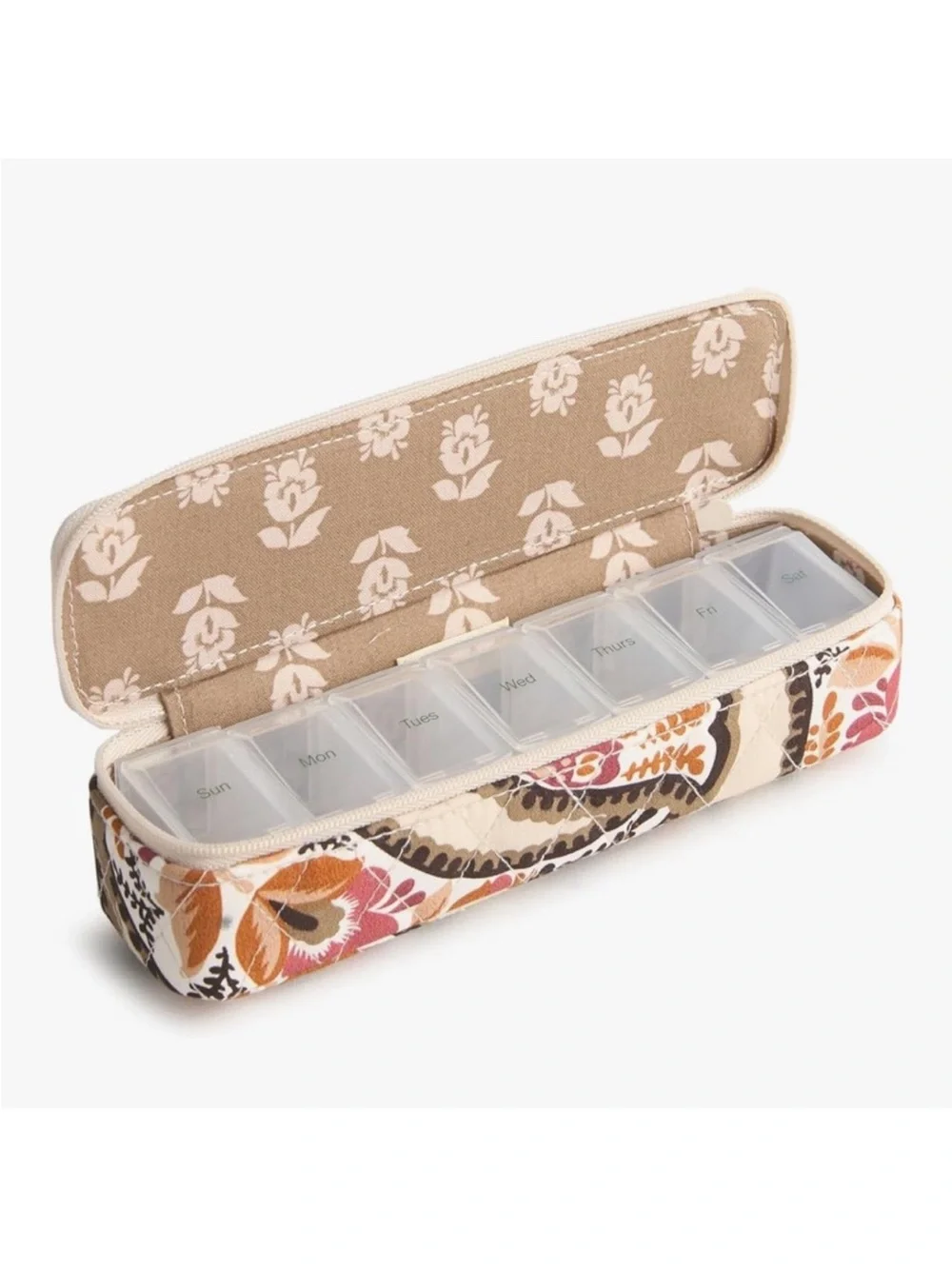 New Vera Bradley Blooming Paisley Multicolor Travel Pill Case Bag